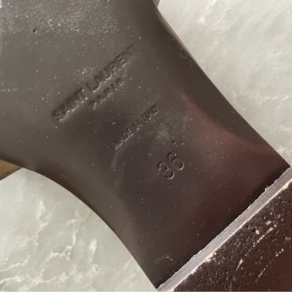 YSL/ Saint Laurent Tribute Mules in Smooth Leather - Picture 7 of 7